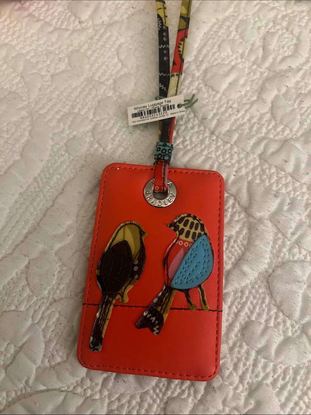 *NWT* Vera Bradley Orange Bird Appliqué Luggage Tag